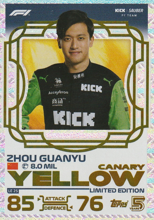 LE25 Zhou Guanyu (Sauber) – Canary Yellow