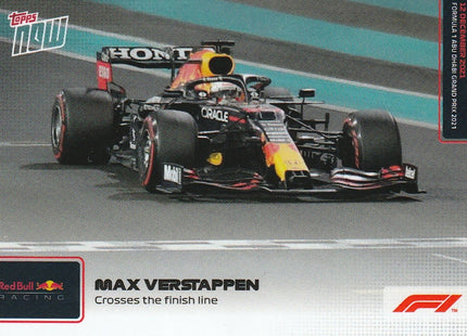 82 Max Verstappen: Crosses the finish line