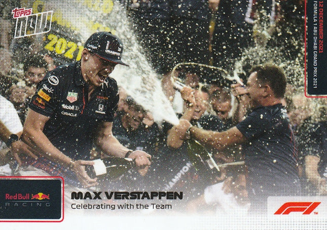 83 Max Verstappen: Celebrating with the team