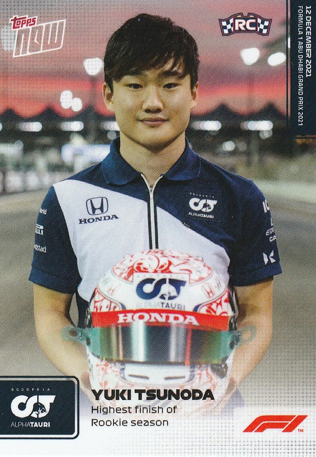 88 Yuki Tsunoda RC: Highest finish of rookie season