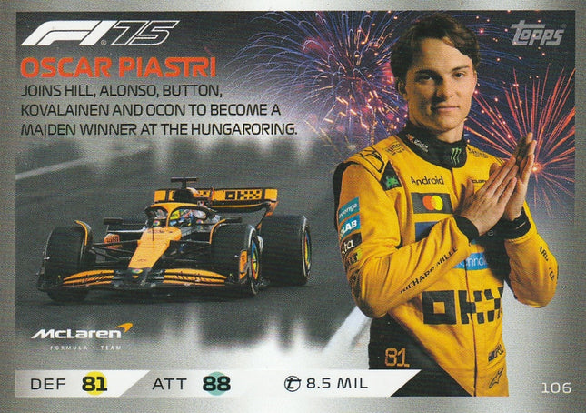 106 Oscar Piastri