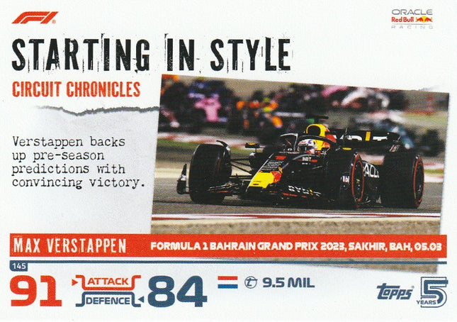 145 Max Verstappen / Sakhir (Red Bull)