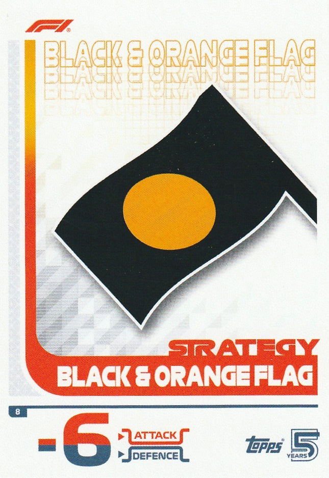 8 Black & Orange Flag